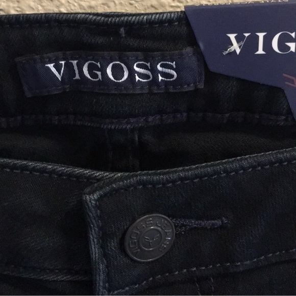 Vigoss Flare Leg Distressed Jeans Size 31” W x 33L ( 11/12 ) NWT - Picture 6 of 15